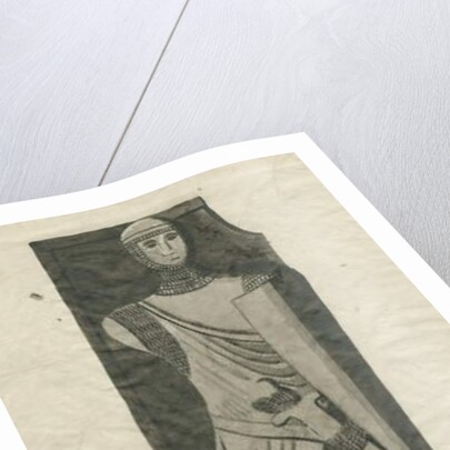 Mavesyn Ridware - Tomb of Hugo Mavesyn: sepia and ink tracing, nd [?late 18th cent] by Thomas Barrett