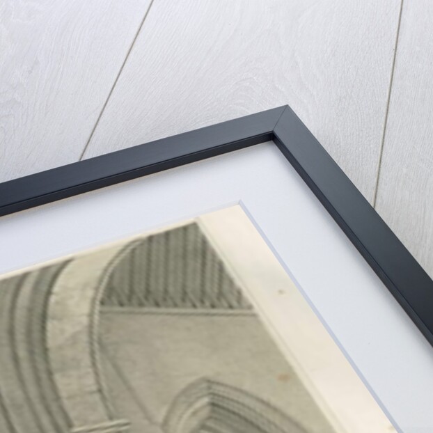 Stafford - Interior of St. Mary's Church: tinted lithograph, nd [c 1845] by School English