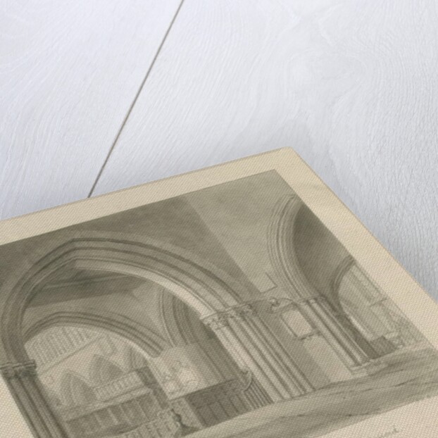 Stafford - Interior of St. Mary's Church by John Chessell Buckler