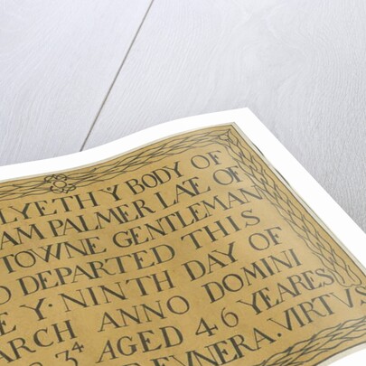 Stafford - Monumental inscription in St. Mary's Church by School English