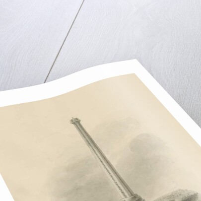 Rocester Churchyard - Cross: sepia drawing, 1832 by John Chessell Buckler