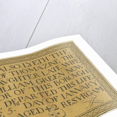 Stafford - Brass tombstone in St. Mary's Church: drawing by School English