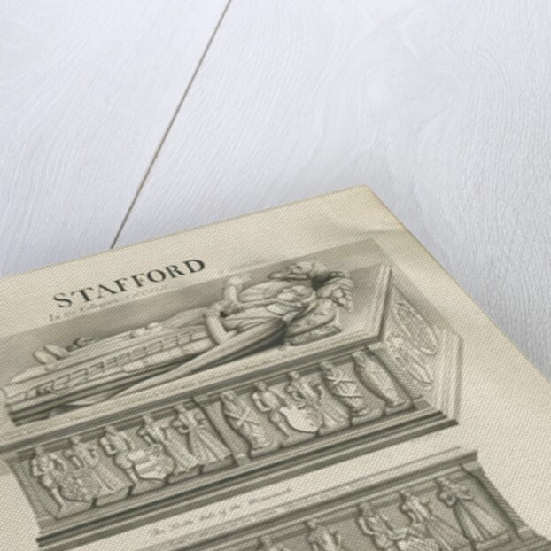 Stafford - Aston Monument in St. Mary's Church: sepia drawing, nd [19th cent] by John Robert Fernyhough