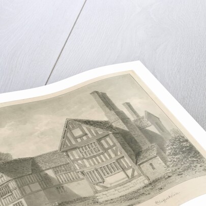 Dimsdale Old Hall: sepia drawing, 1841 by John Buckler