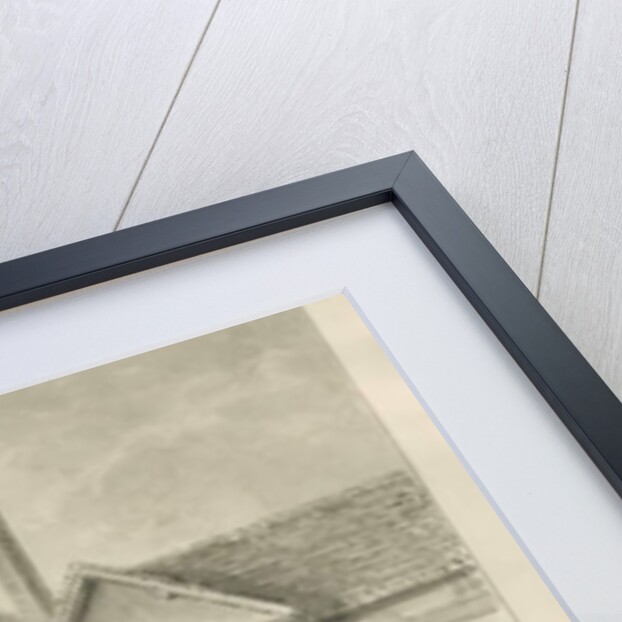 Newcastle-under-Lyme - Old Houses: sepia drawing, 1840 by John Buckler