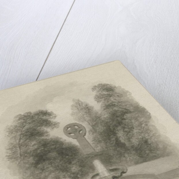 Rolleston Hall - Ancient cross by John Buckler