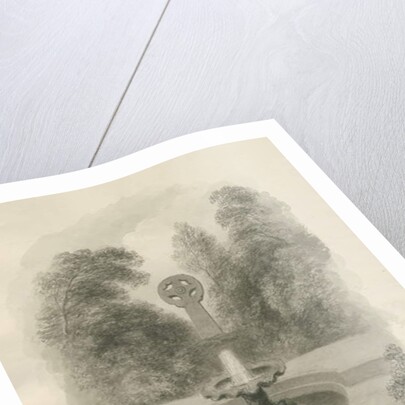 Rolleston Hall - Ancient cross by John Buckler