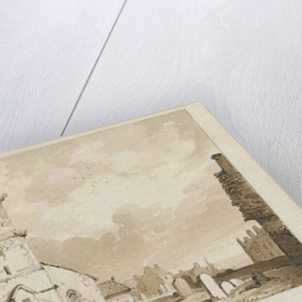 Rowley Regis Church: sepia drawing, 1837 by Thomas Peploe Wood