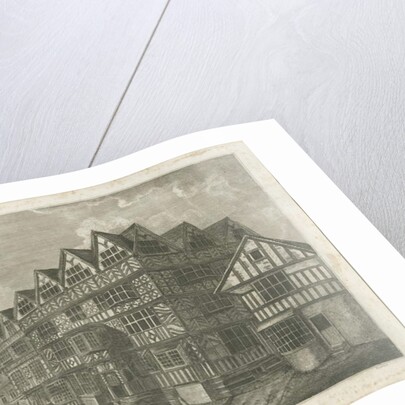 Stafford - Ancient 'High House': engraving by School English