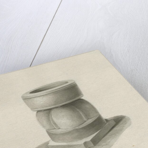 Font in Rowley Regis Church: sepia drawing, 1847 by John Buckler