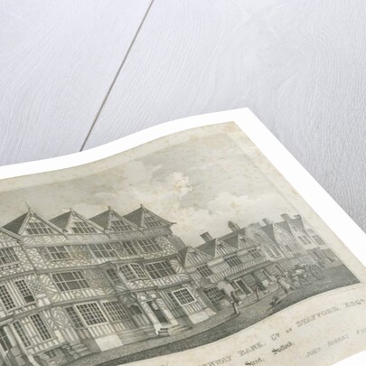 Stafford - Ancient 'High House': lithograph by John Robert Fernyhough