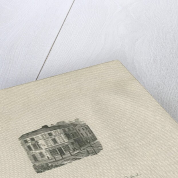 Stafford - Printing Office: wood cut engraving by School English