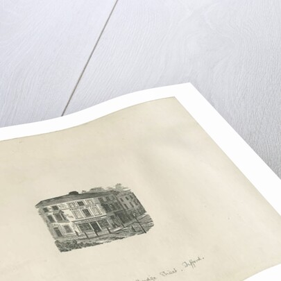 Stafford - Printing Office: wood cut engraving by School English