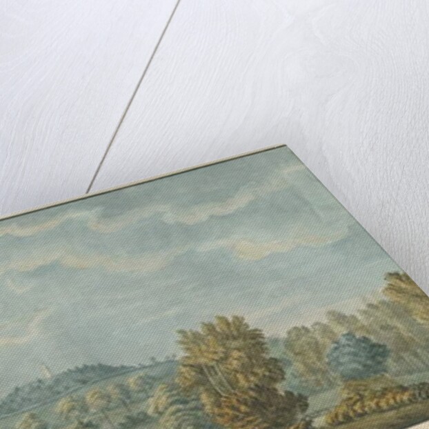 Castle Church - Castle Hill: water colour painting by School English