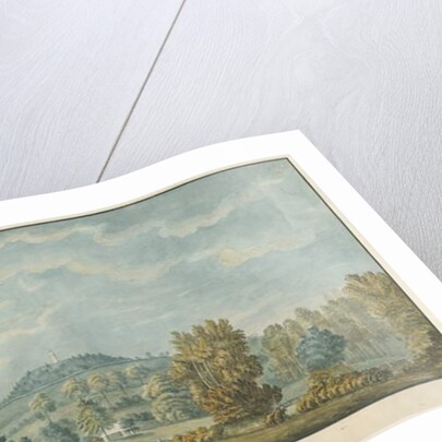 Castle Church - Castle Hill: water colour painting by School English