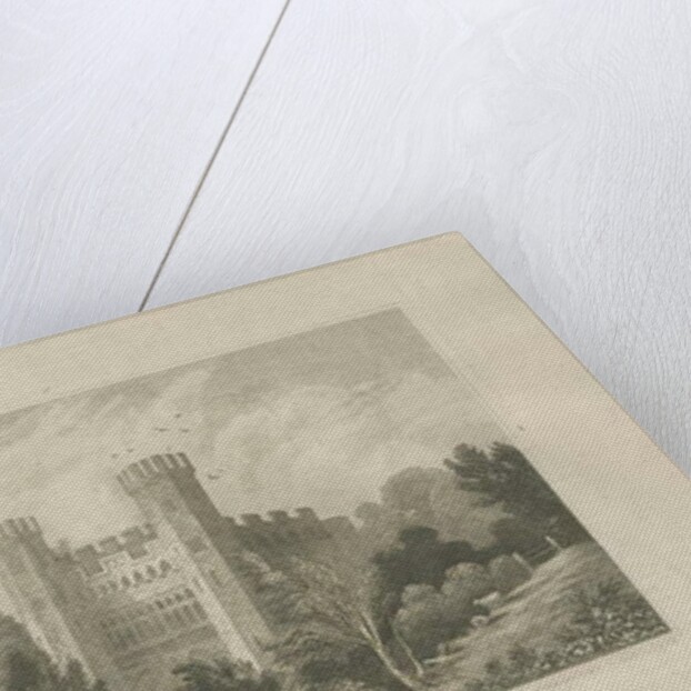 Castle Church - Stafford Castle: engraving, nd [1830] by Frederick Calvert