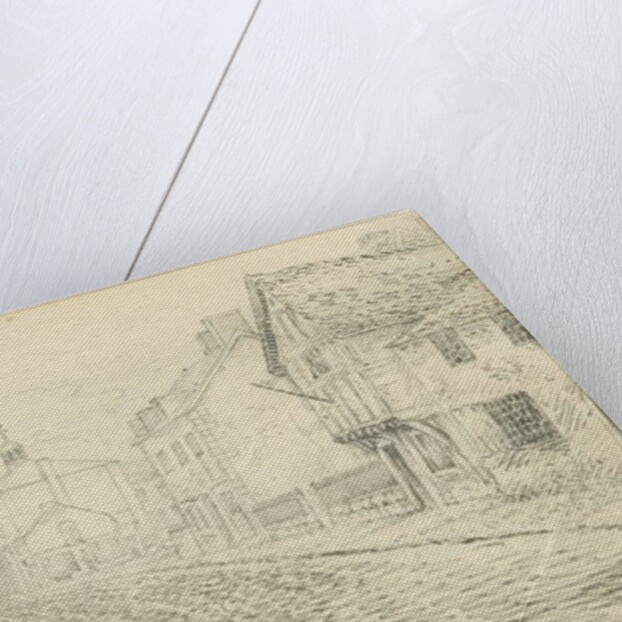 Rugeley Town: pen and ink drawing, 26 Nov 1813 by John Allport