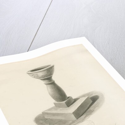 Font in Norbury Church by John Buckler