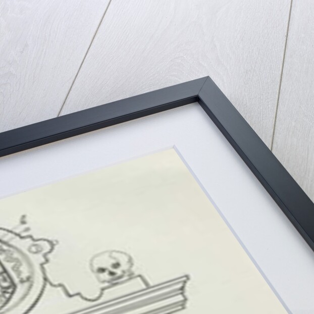 Rugeley Church - Monument to Rafe Weston: pen and ink drawing, 1836 by School English