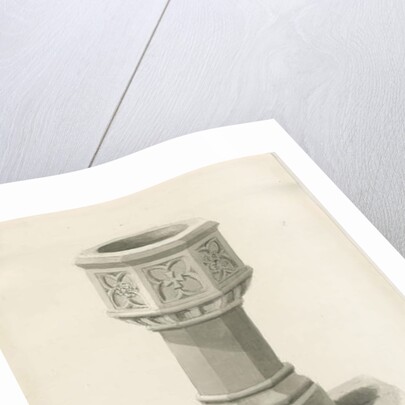 Font in Norton Canes Church by John Buckler