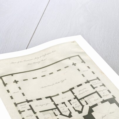 Stafford - Plan of Basement Story of Shire Hall: engraving, nd [1794-1798] by John Harvey