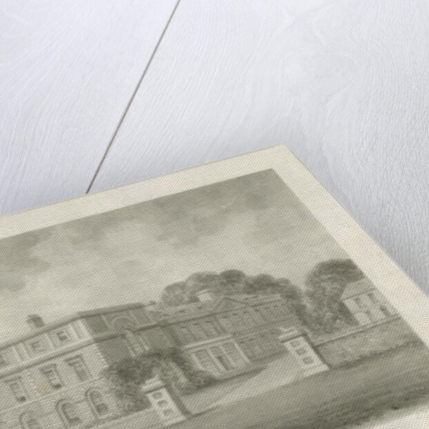 Okeover Hall: sepia wash drawing, 1847 by John Buckler