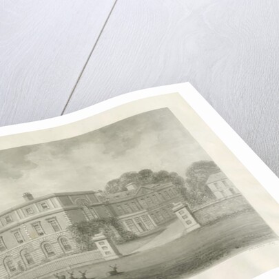 Okeover Hall: sepia wash drawing, 1847 by John Buckler