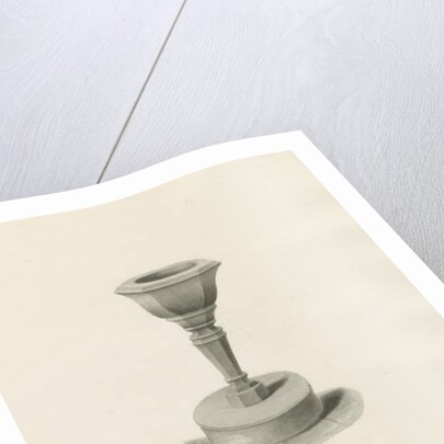 Font in Okeover Church: sepia drawing, 1847 by John Buckler