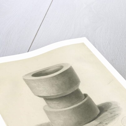 Font in Rushton Spencer Church, 1844 by John Buckler