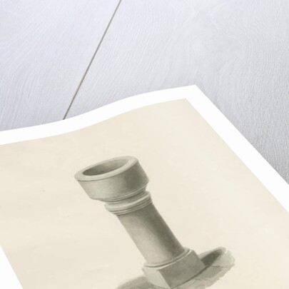 Font in Onecote Church by John Buckler