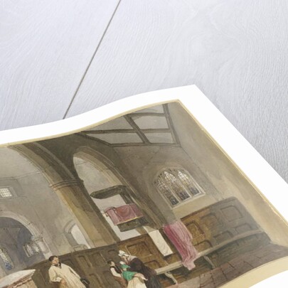 Interior of Standon Church by Thomas Peploe Wood