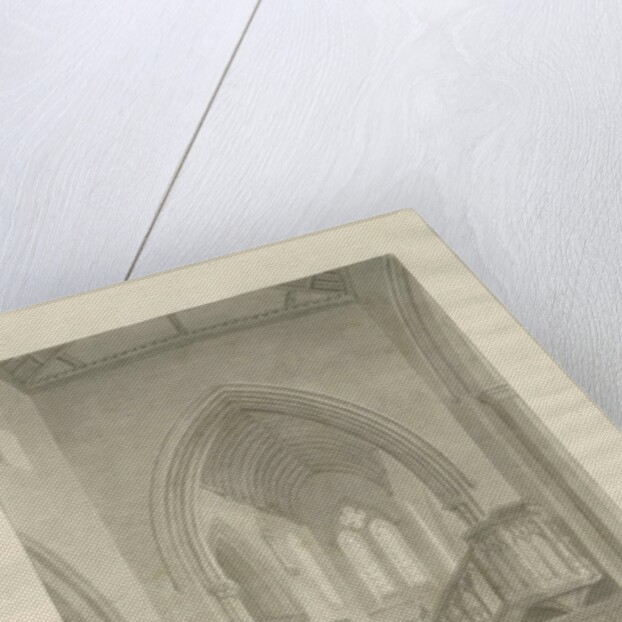 Interior of Standon Church: sepia drawing, 19 Jun 1848 by John Buckler