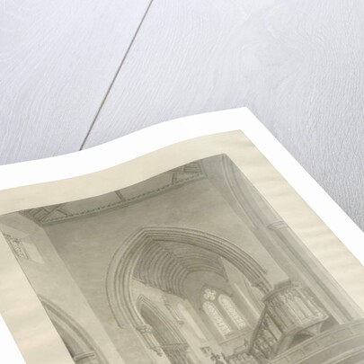 Interior of Standon Church: sepia drawing, 19 Jun 1848 by John Buckler