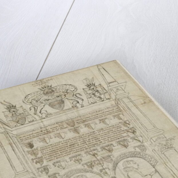 Sandon Church - Tomb of Sampson Erdeswicke: pen and ink drawing, nd [?18th cent] by Stebbing Shaw