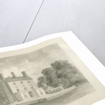 Standon - Rectory of Reverend Joseph Salt: sepia drawing, 1847 by John Buckler
