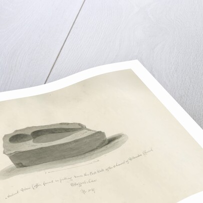 Standon Church: Ancient Stone Coffin by John Buckler