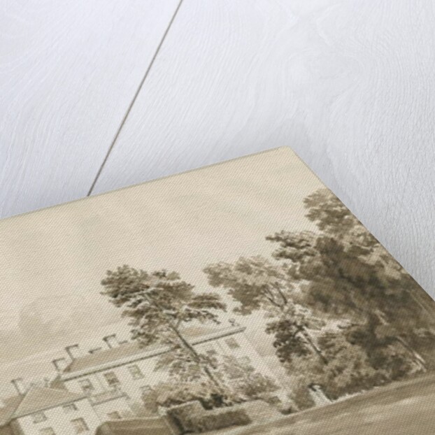 Patshull House: sepia wash drawing, Aug 1820 by John Buckler