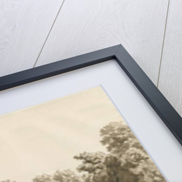 Patshull House: sepia wash drawing, Aug 1820 by John Buckler