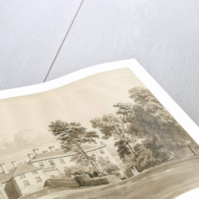 Patshull House: sepia wash drawing, Aug 1820 by John Buckler