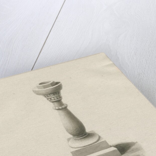 Font in Shareshill Church by John Buckler