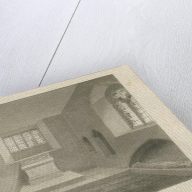 Interior of Statfold Chapel: sepia drawing, 1848 by John Buckler