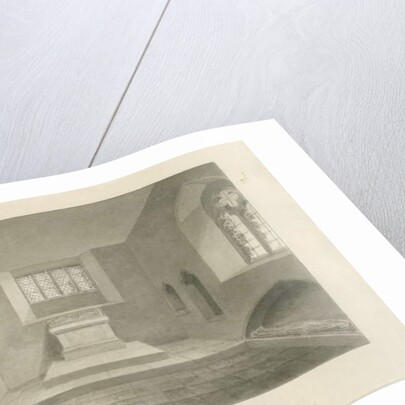 Interior of Statfold Chapel: sepia drawing, 1848 by John Buckler