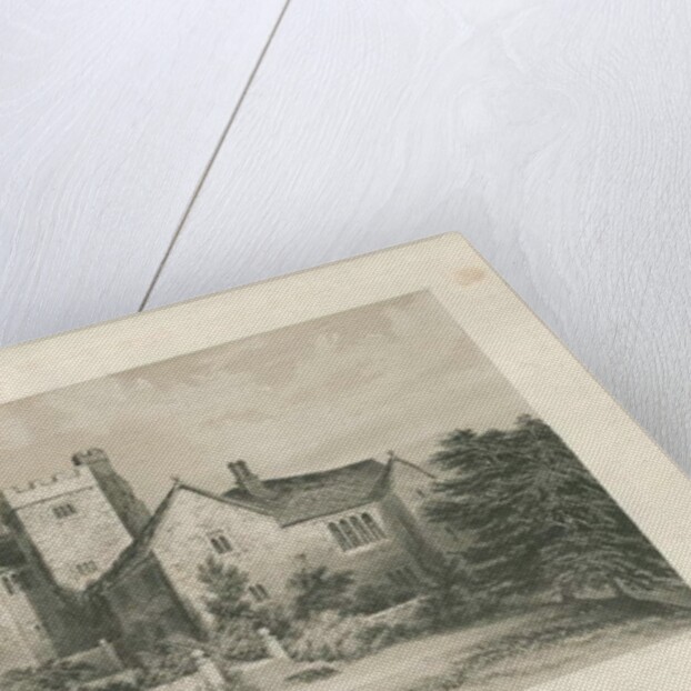 Throwley Hall: lithotint, nd [c 1845] by Henry Lark Pratt