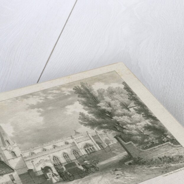 Wednesbury Church: lithograph by School English