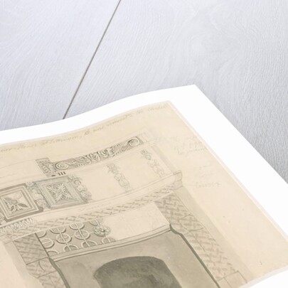 Tittensor - Chimney Piece in Manor House: pencil and wash drawing, Sep 1832 by School English
