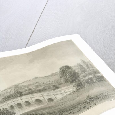 Stone - Bridge over the River Trent: sepia wash drawing, 1844 by John Buckler