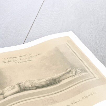 Weston-under-Lizard Church - Effigy of Sir Hamo de Weston by John Buckler