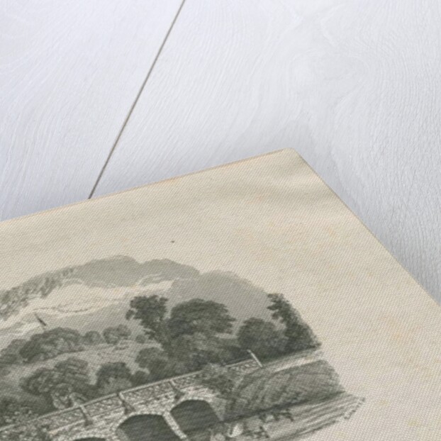 Chartley Castle [Hall]: woodcut engraving, 1838 by Thomas Peploe Wood