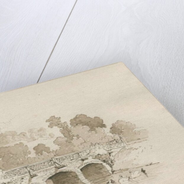 Chartley Hall: pen and wash sketch, 1837 by Thomas Peploe Wood