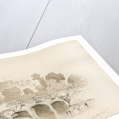 Chartley Hall: pen and wash sketch, 1837 by Thomas Peploe Wood